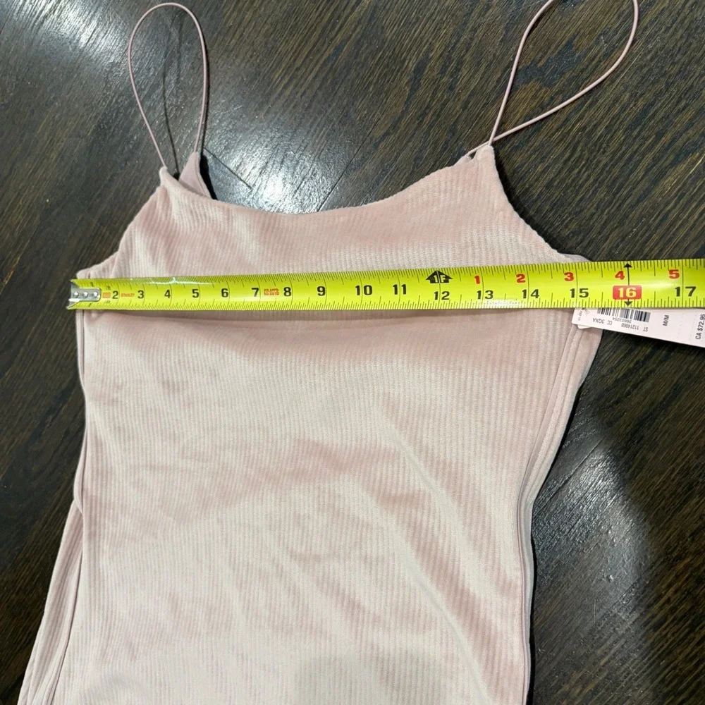 Victoria's Secret Slip Dress Womens Medium Pink Ribbed Velour Mini Bodycon